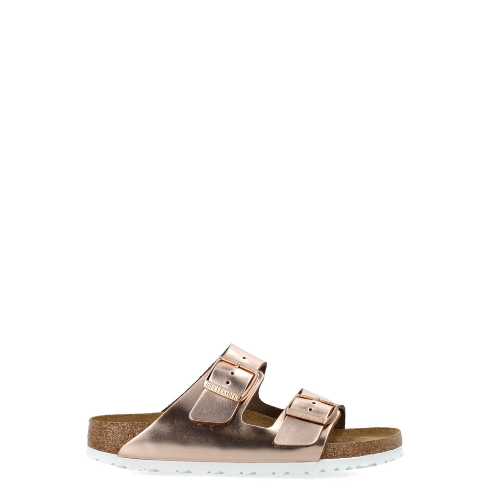 Rose-Gold Arizona Metallic Sandals