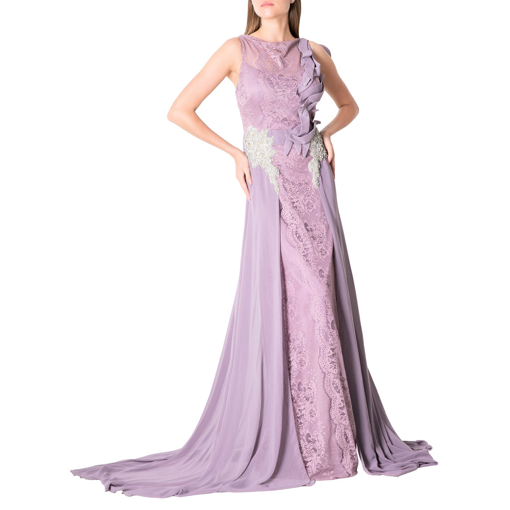 Violet Dantel Gown