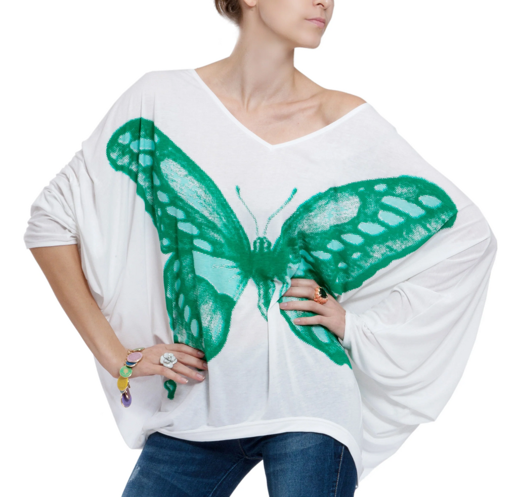 White Bolero Butterfly Top