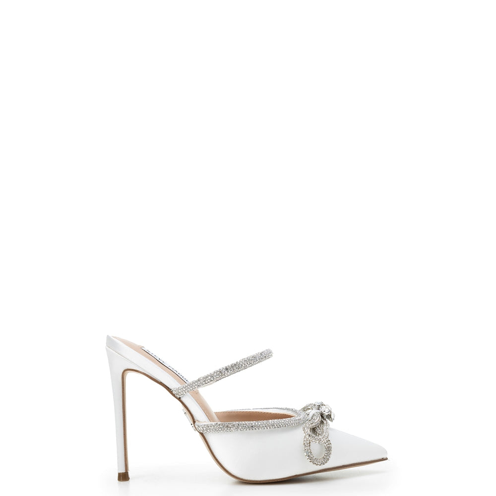 White Vevina Satin Pumps
