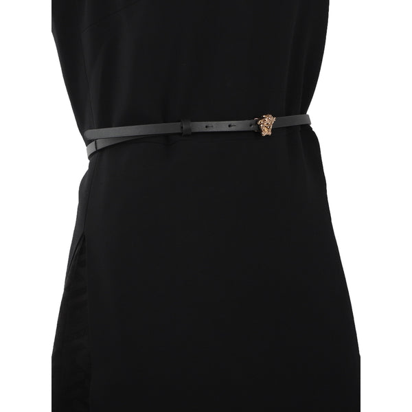 Black Medusa Belt Mini Dress