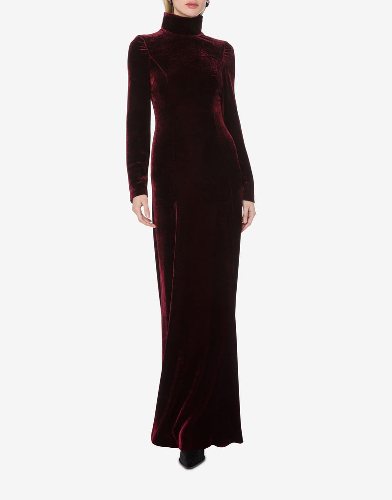Velvet Dress With Train