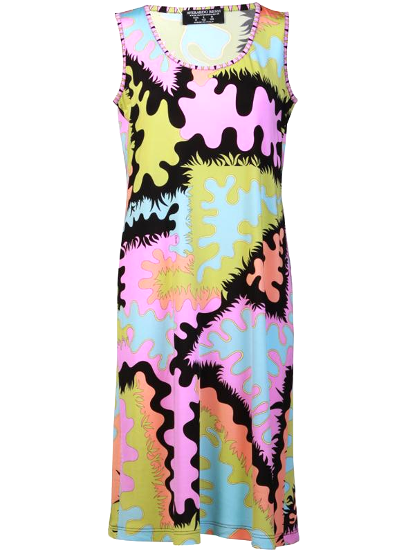 Round Neck sleeveless A Line Dress