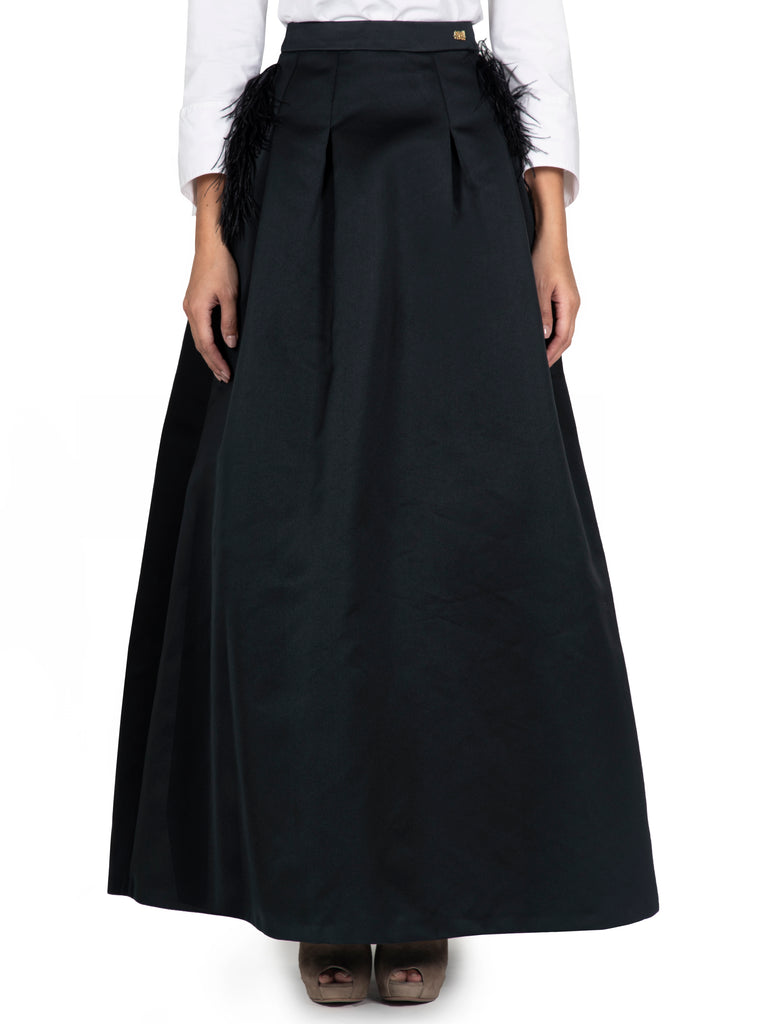 Plain Black A line Skirt