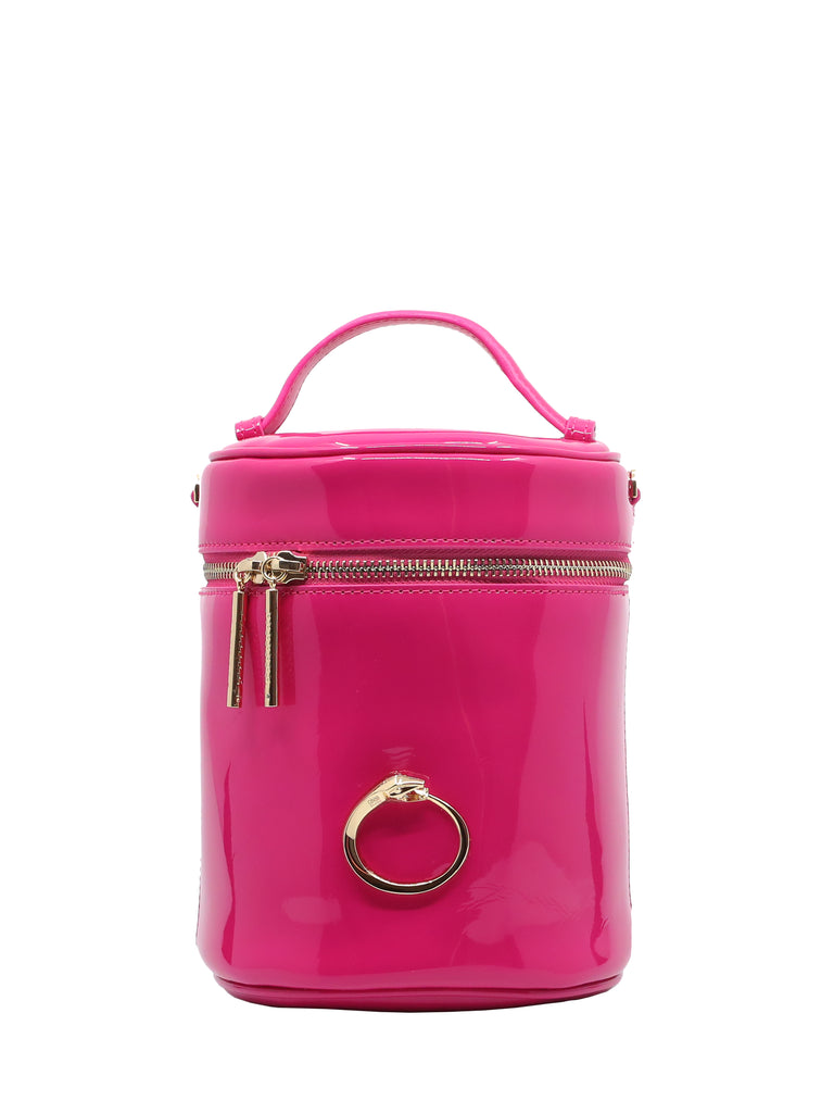 Fuchsia Gold-Toned Signature Bucket Bag 