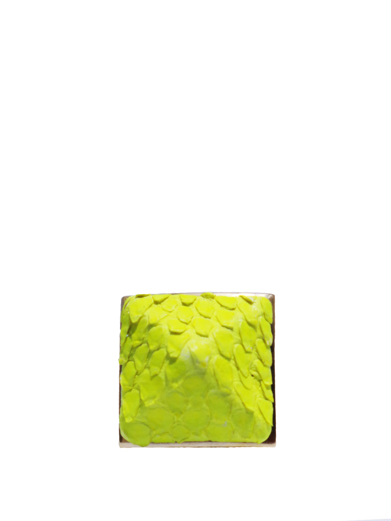Exotic Pyramid Ring in Neon Yellow, TED ROSSI - elilhaam.com