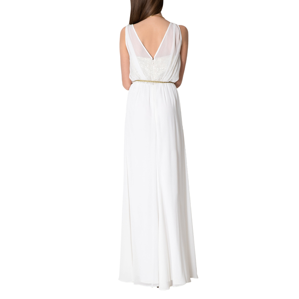 Sequin Bodice Chiffon Gown