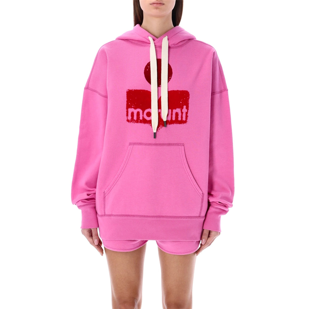 Pink Mansel Cotton Blend Hoodie