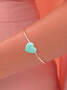 Seafoam Enamel Heart Bracelet, TULESTE - elilhaam.com