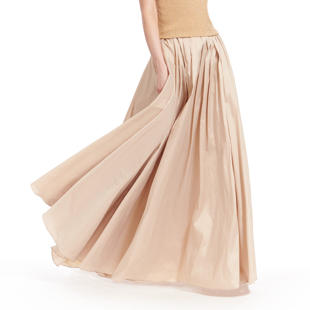 Champagne Taffeta Ballgown Skirt W/ Pockets