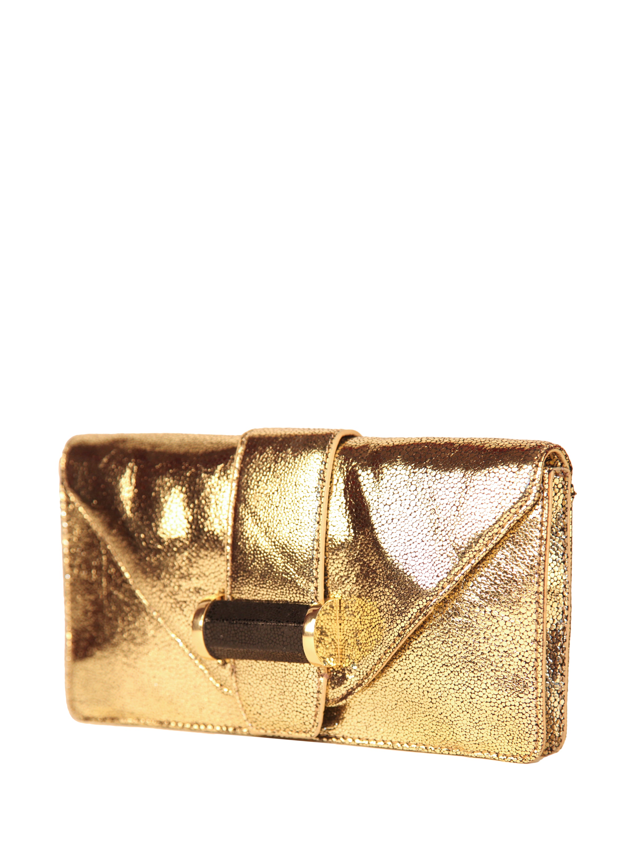 Gold Clutch Pewter, IVANKA - elilhaam.com