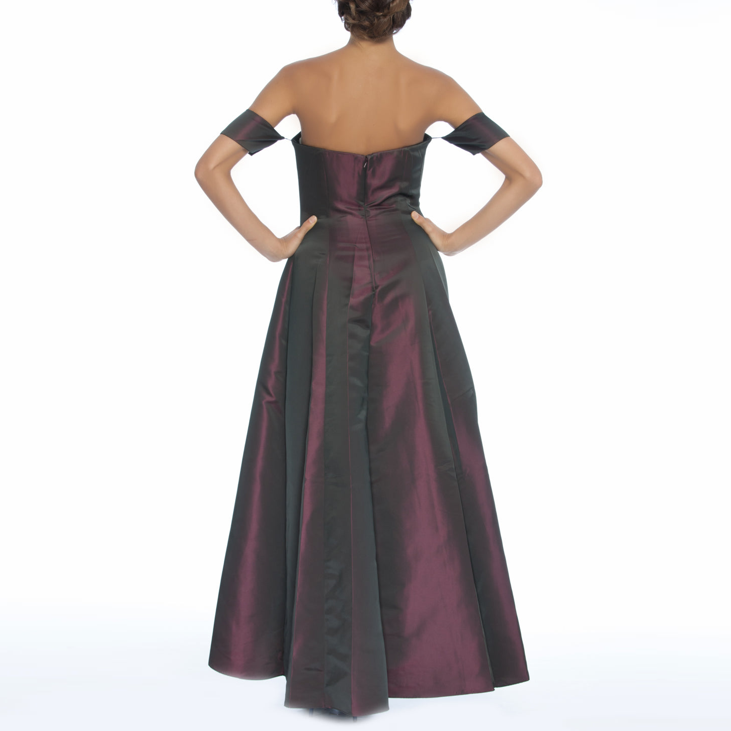 Off Shoulder Placement Floral Evening, New,Clothes,Designers,Florals,Red Palette,Wedding Season Dresses,Peaches and Cream, BADGLEY MISCHKA - elilhaam.com
