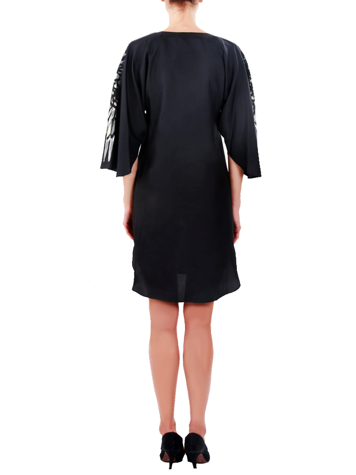 Eagle Printed Silk Dress, JC DE CASTELBAJAC - elilhaam.com