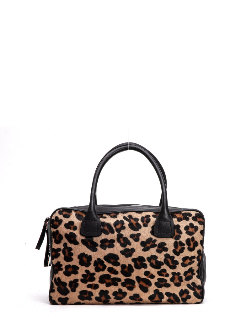 Faux Fur Leopard Print Tote