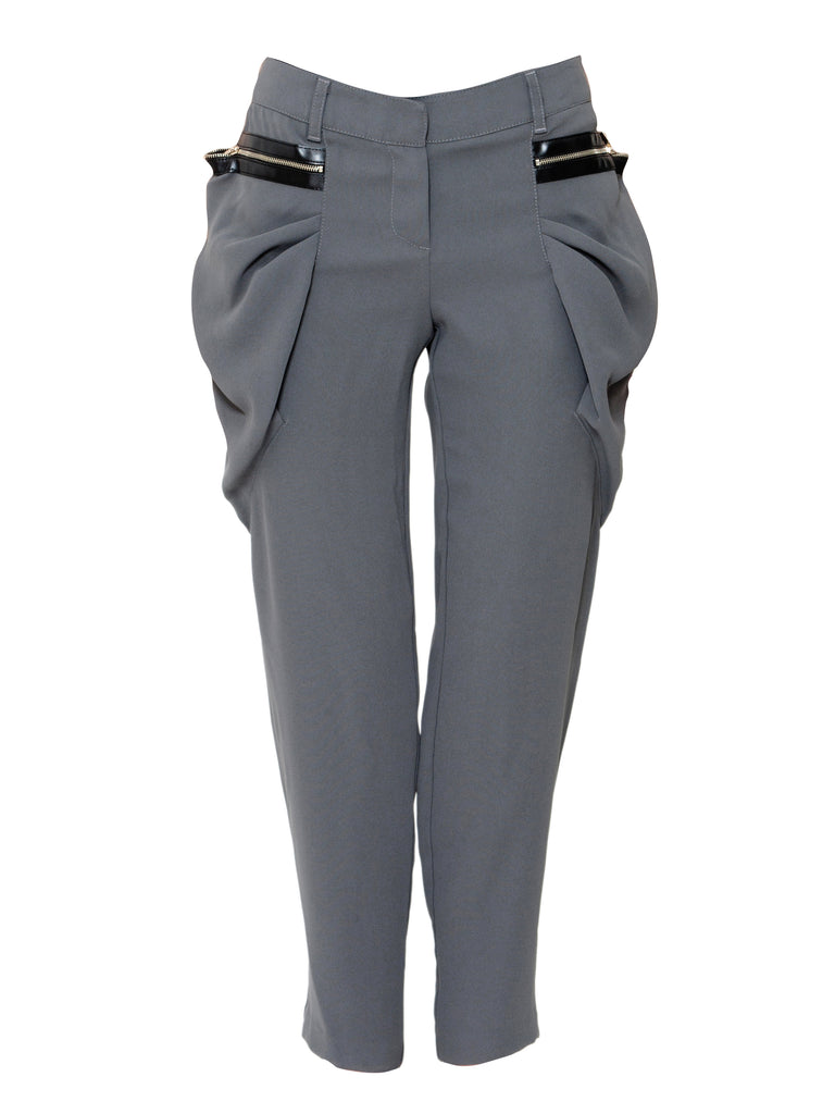 Cropped Trousers With Puffed Pockets