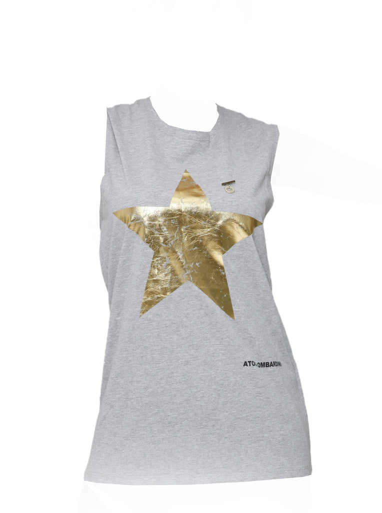 Sleeveless gold-starred top