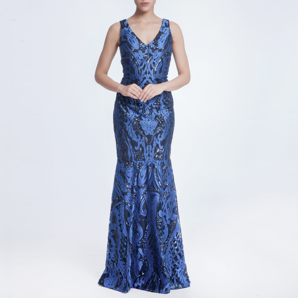 Embroidered Sequin Dress, DAVID MEISTER - elilhaam.com