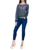 Navy Long Sleeves Top, CJF - elilhaam.com