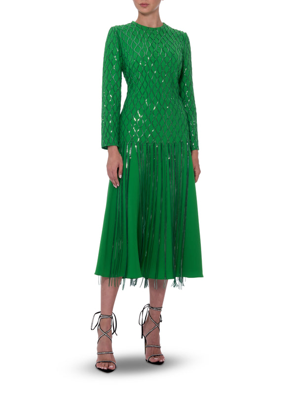 فستان أخضر نموذجي Gravere