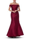 Berry Bow Back Fit to Flare Gown