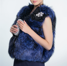 Teal Blue Fur Vest, DORIAN HO - elilhaam.com