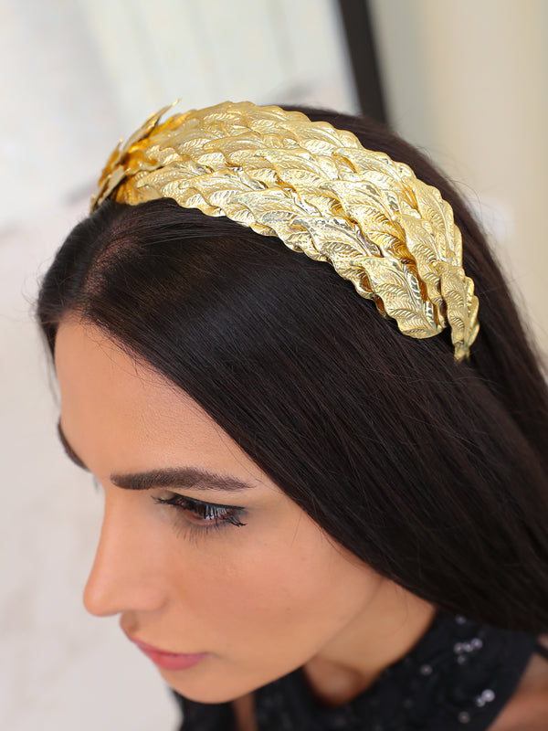 Caesar Gold Leaf Headband