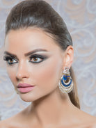 Queen Earrings with Saphire, KOUKLA - elilhaam.com