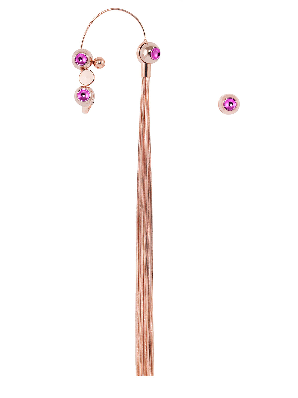 Giuliana Mancinelli Bonafaccia-Rose Gold Fringe Ear cuff 