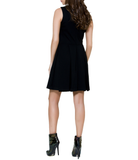 Black Laser Cut Dress, BYBLOS - elilhaam.com