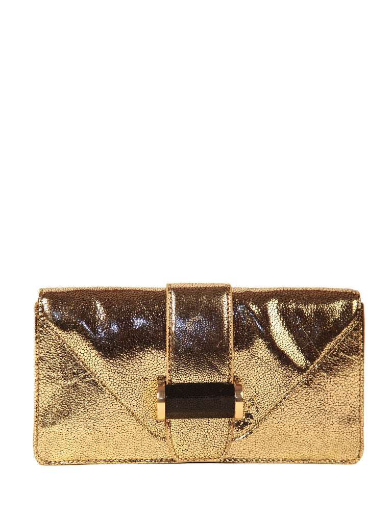 Gold Clutch Pewter, IVANKA - elilhaam.com