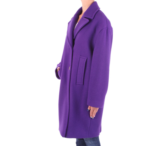 Purple Washed Cloth Cocoon Coat