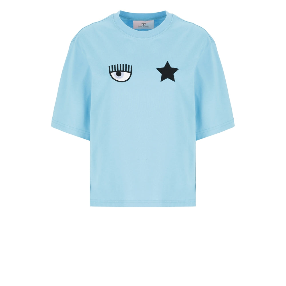 Blue Eye Star Cotton T-shirt
