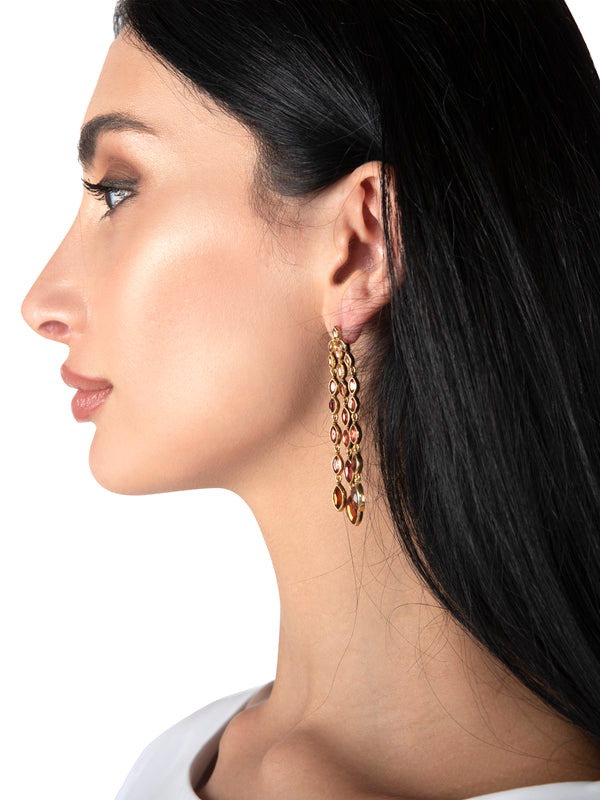 Mirror Gems Waterfall Earring