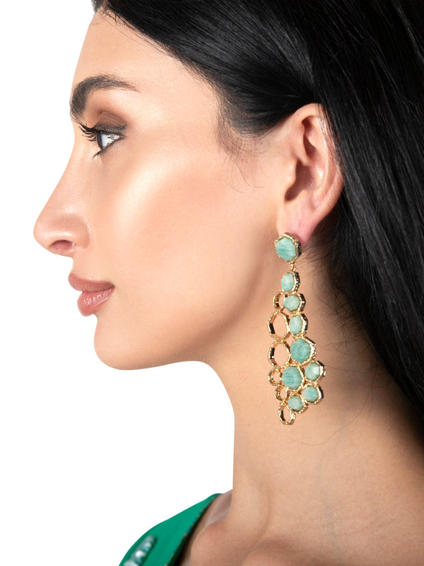 Goddess Honeycomb Earring