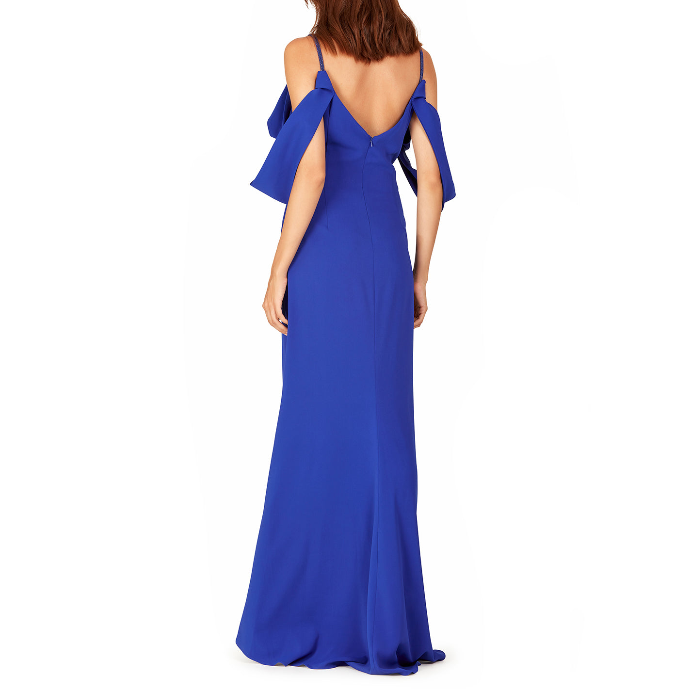Blue Cold-Shoulder Gown, BADGLEY MISCHKA - elilhaam.com