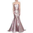 Champagne Mikado Strapless Gown, BADGLEY MISCHKA - elilhaam.com