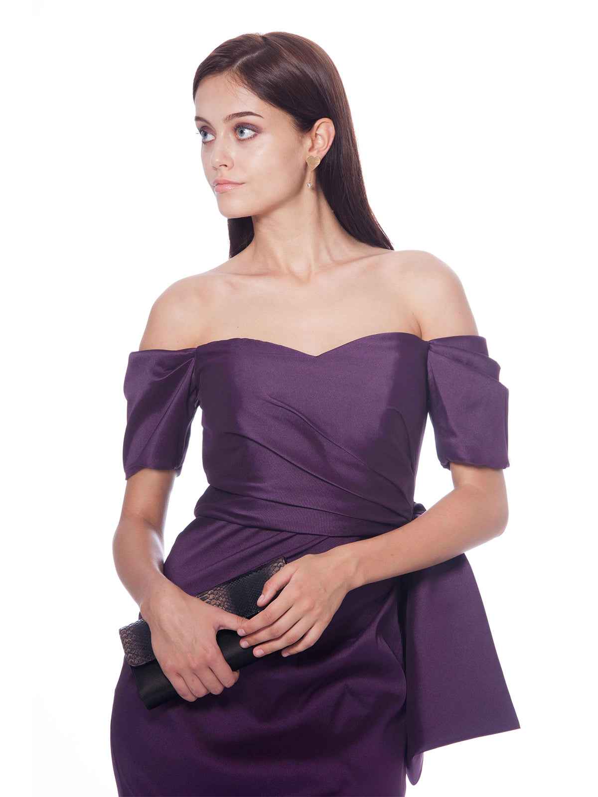 Theta Rose Gold/Black Python Clutch, PAOLA BONACINA - elilhaam.com