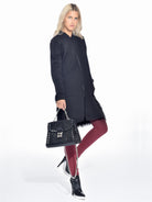 Tonal Green Quilted Shearling Coat, DIP - elilhaam.com