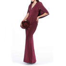 Midi Sleeve Cape Gown, DAVID MEISTER - elilhaam.com