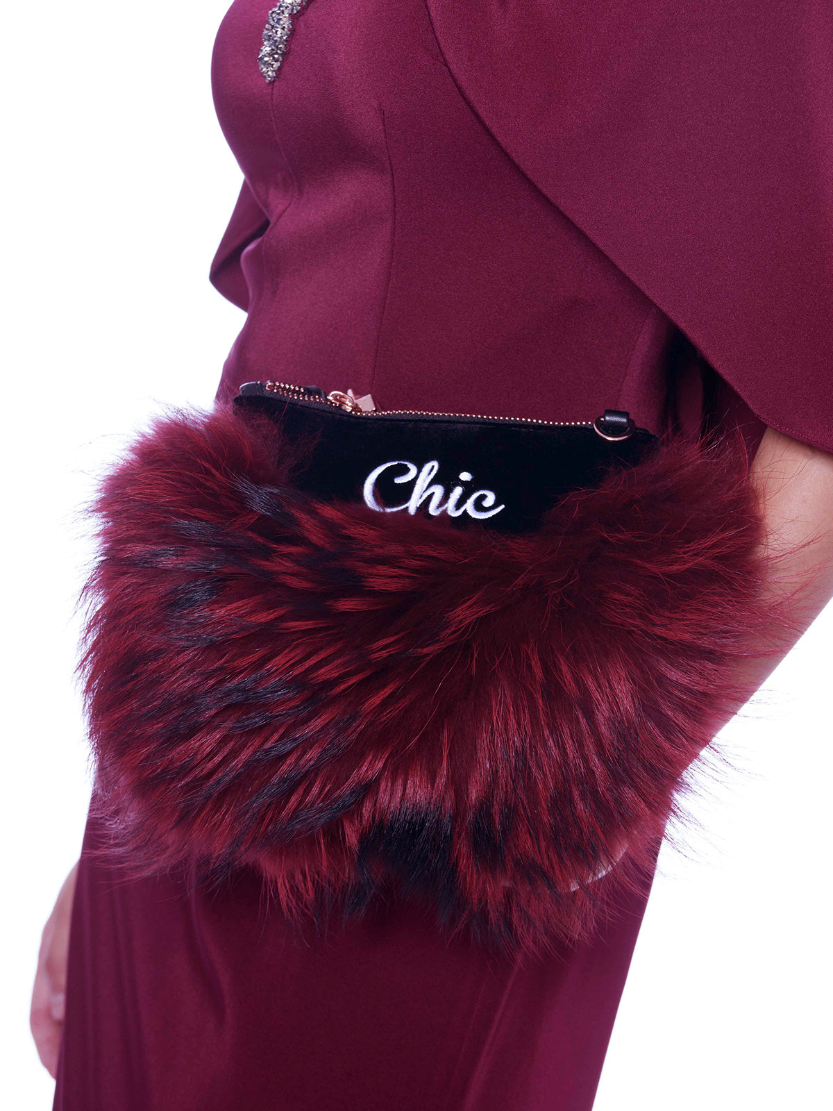 MAJORELLE FUR POUCH, EMM KUO - elilhaam.com