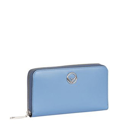 Light Blue Leather Wallet