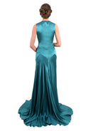 Sumptuous Jade Pleated Gown, JOHN GALLIANO - elilhaam.com