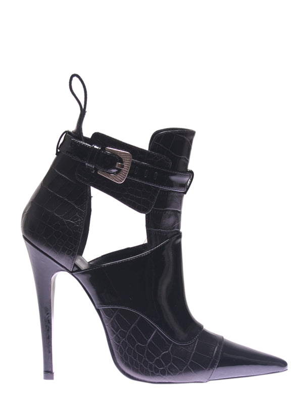Black Leather Ankle Boot, GUY LAROCHE - elilhaam.com