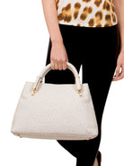 White Ava Satchel, IVANKA - elilhaam.com