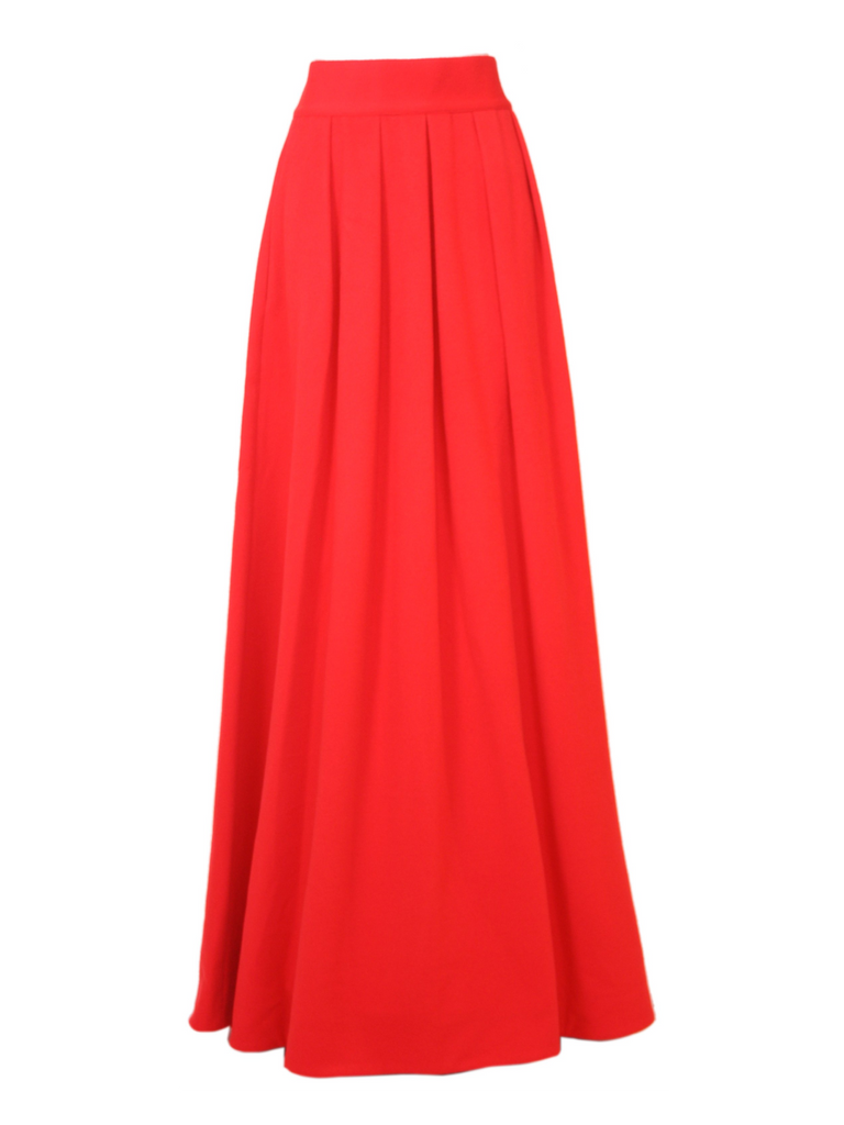 Red Wool & Cashmere Donjon Skirt