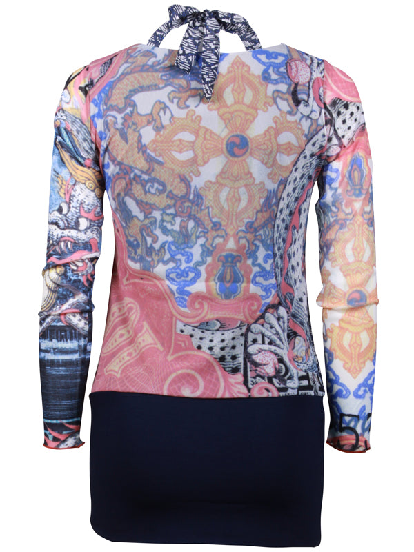 Cardigan Femme KALI OREA En Viscose Légère - Taille M (44), Style Hippie, Rayé Noir, Occasion Très Bon état