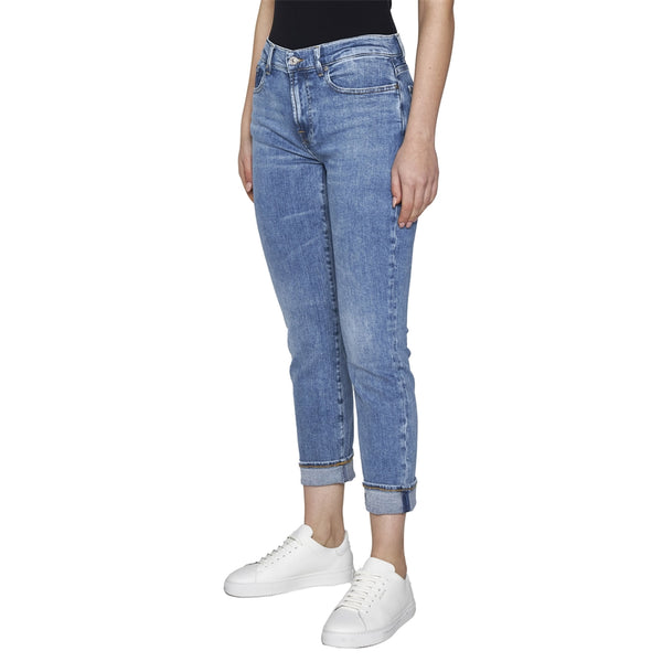 Light Blue Tapered Slim-cut Jeans