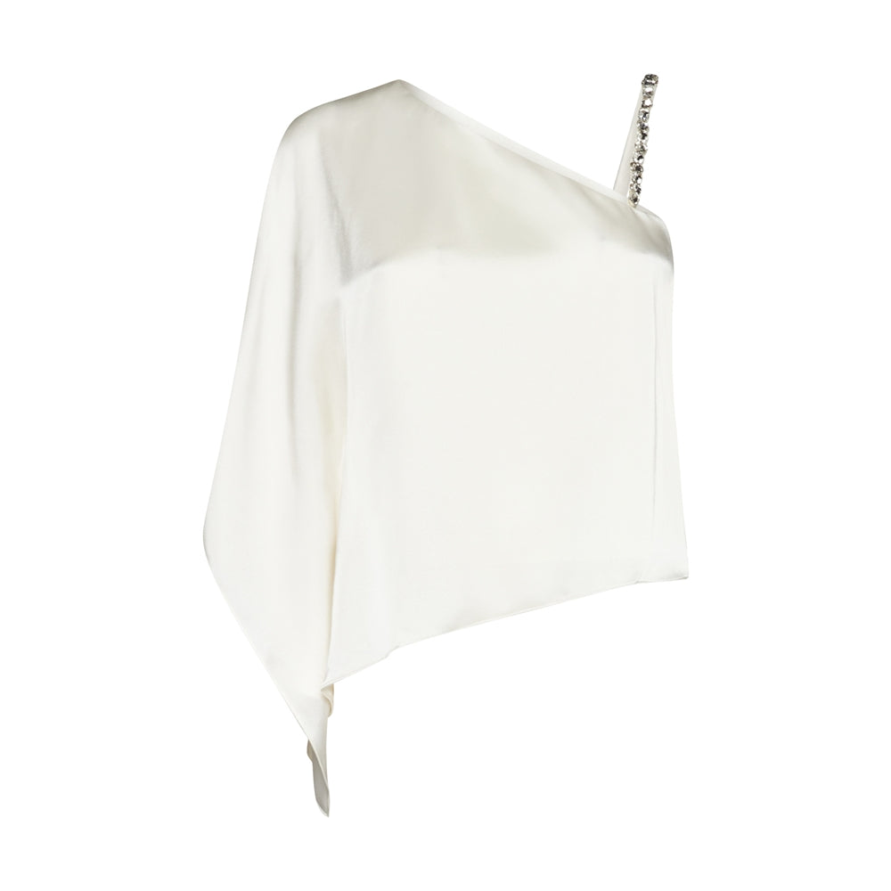 White One-shoulder Top