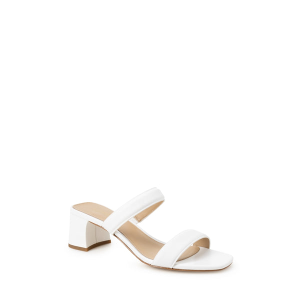White Jules 55mm Leather Mules