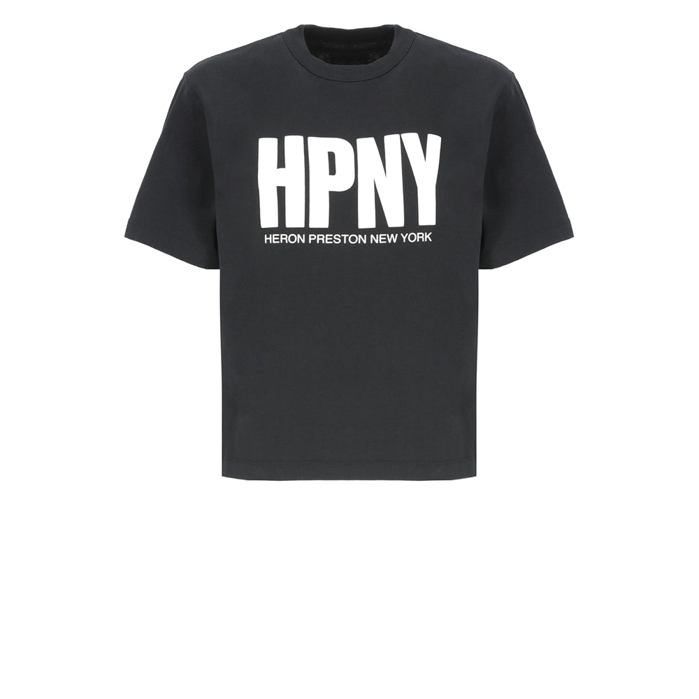 Black Cotton Logo Patch T-shirt
